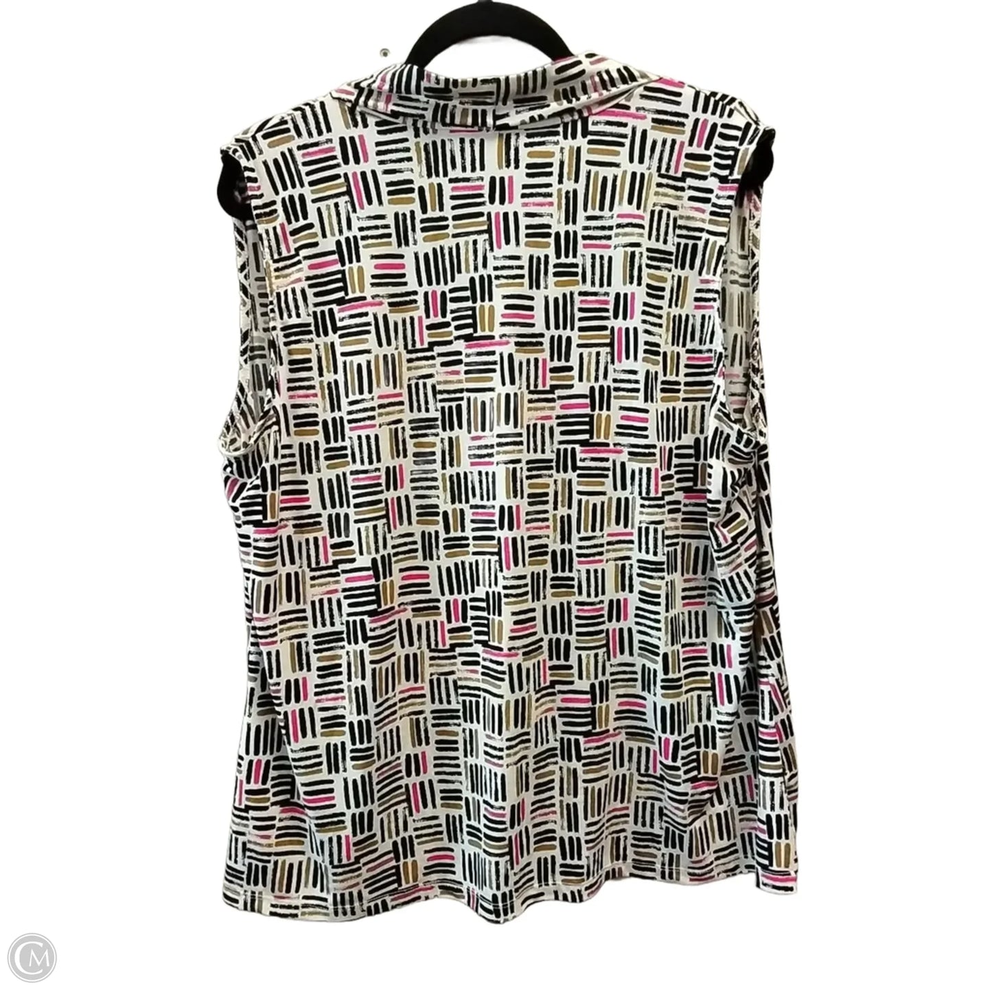 Top Sleeveless By Calvin Klein In Striped Pattern, Size: 1x