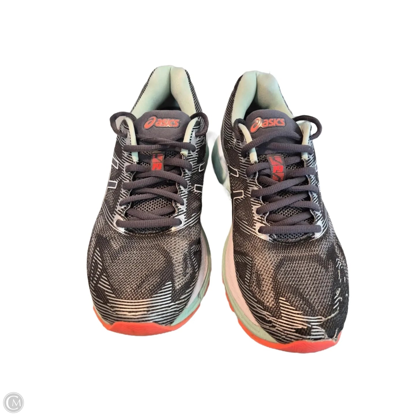 Shoes Athletic By Asics In Green & Grey, Size: 8