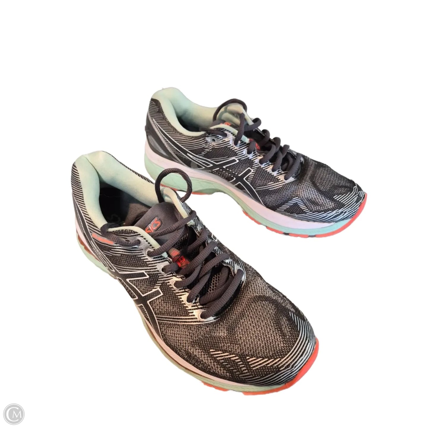 Shoes Athletic By Asics In Green & Grey, Size: 8