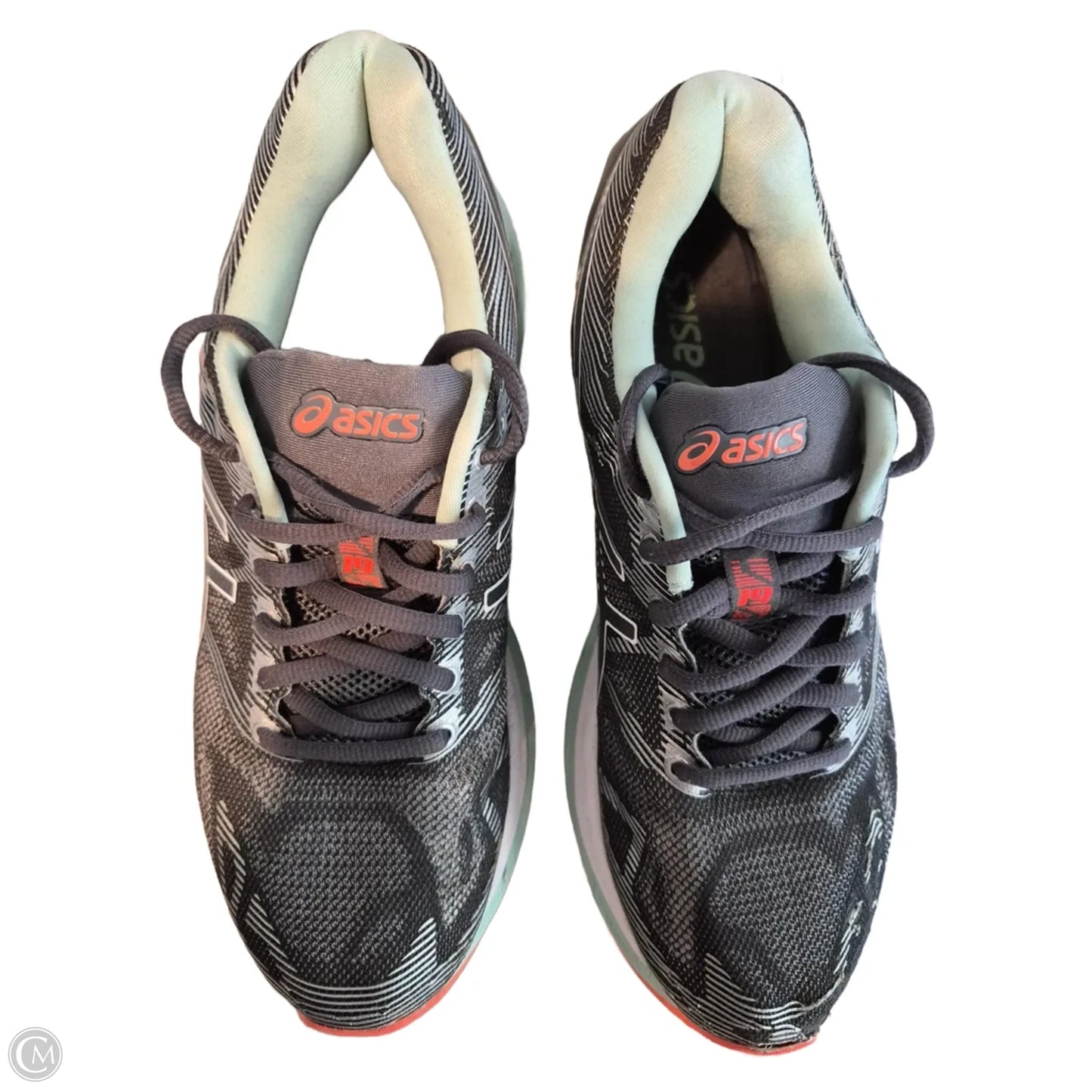 Shoes Athletic By Asics In Green & Grey, Size: 8