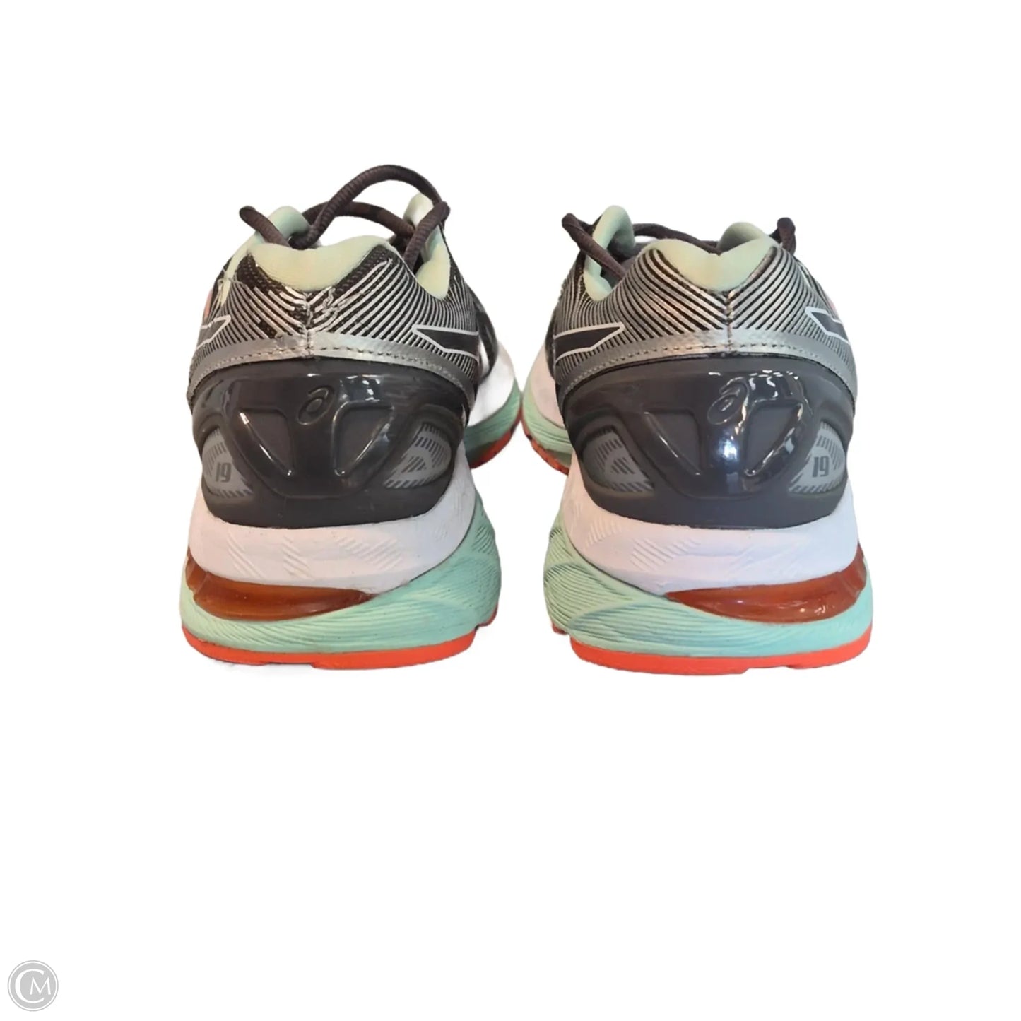 Shoes Athletic By Asics In Green & Grey, Size: 8