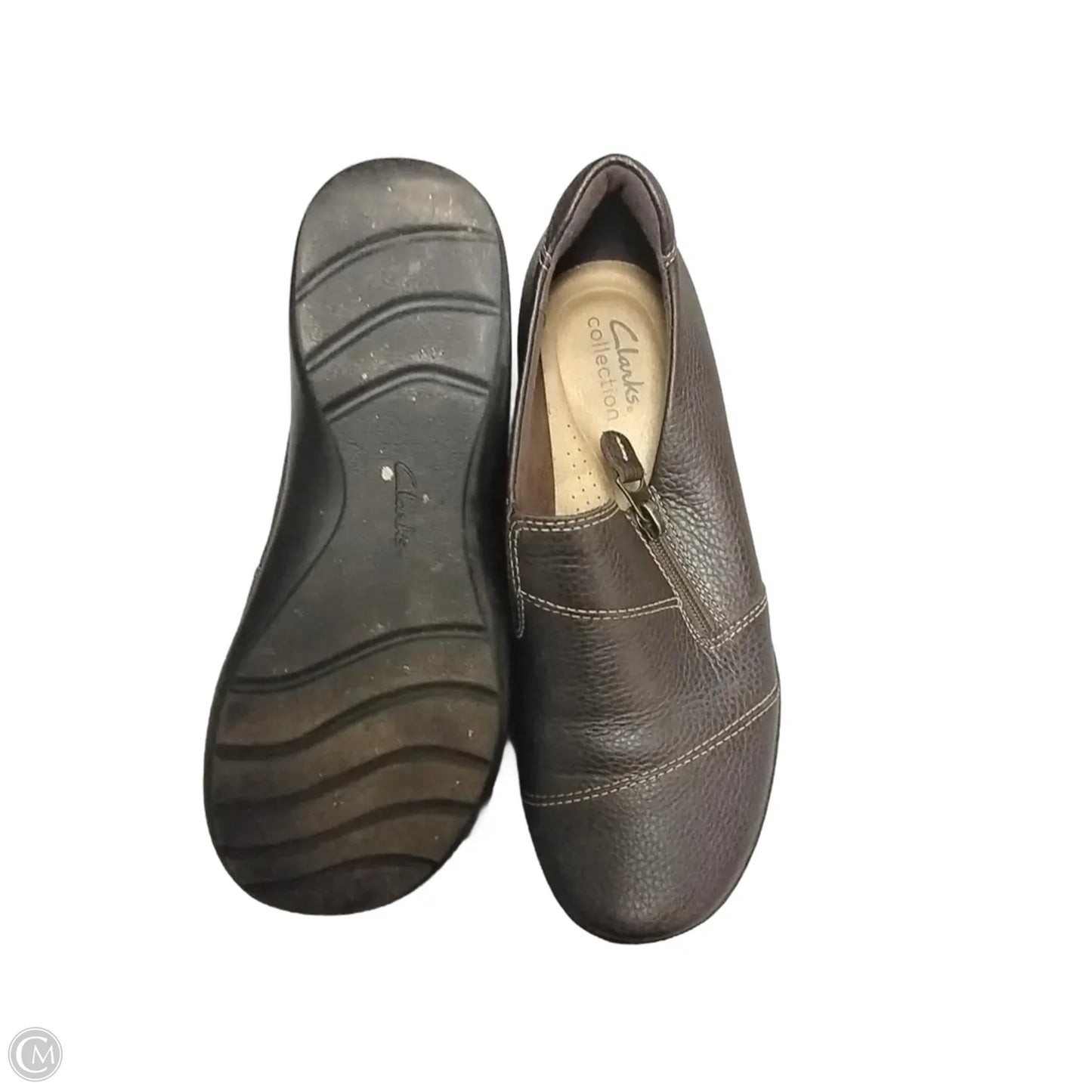 Shoes Flats By Clarks In Brown, Size: 7.5