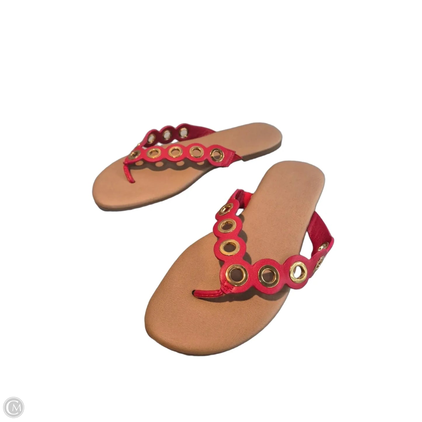 Sandals Flats By Torrid In Red & Tan, Size: 9