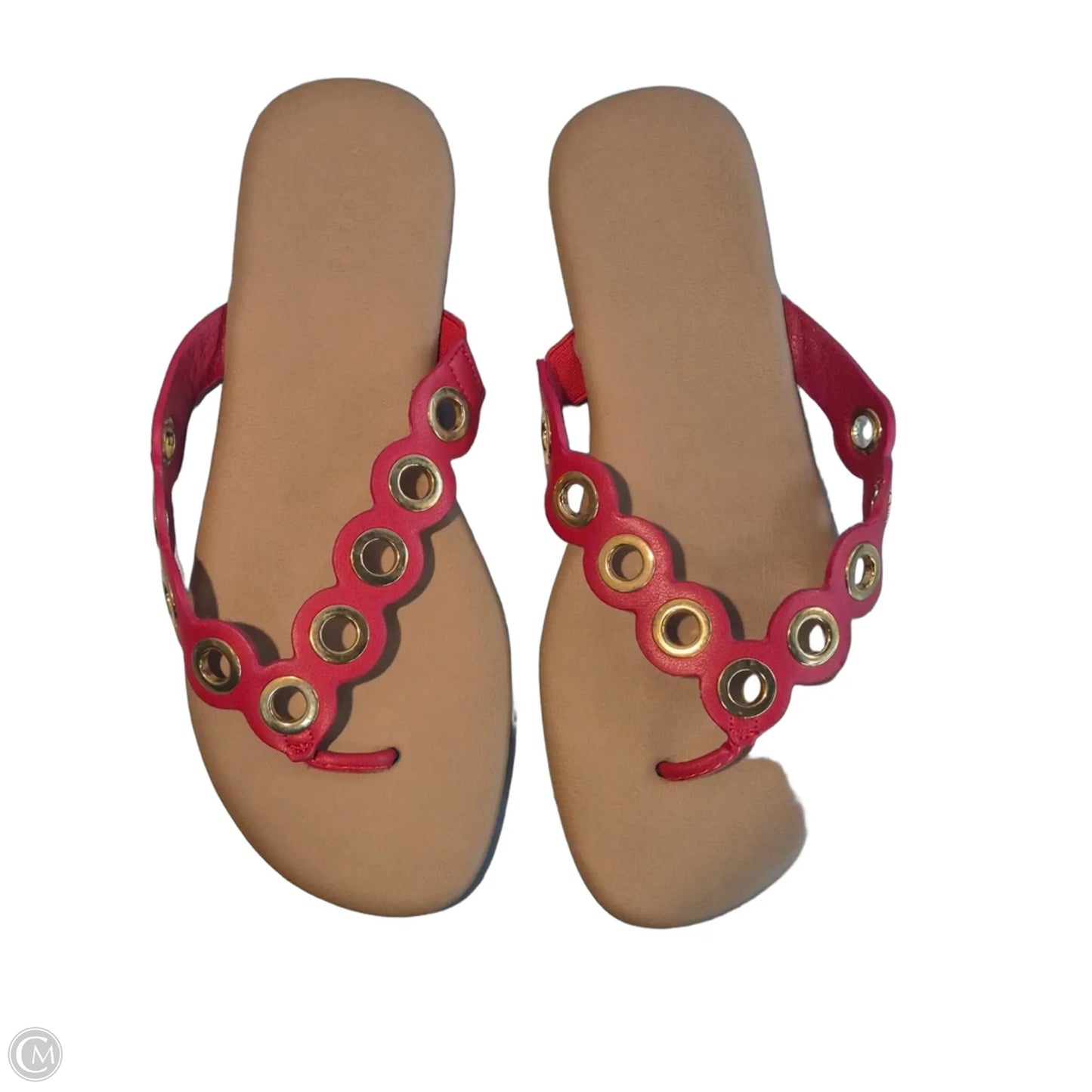 Sandals Flats By Torrid In Red & Tan, Size: 9