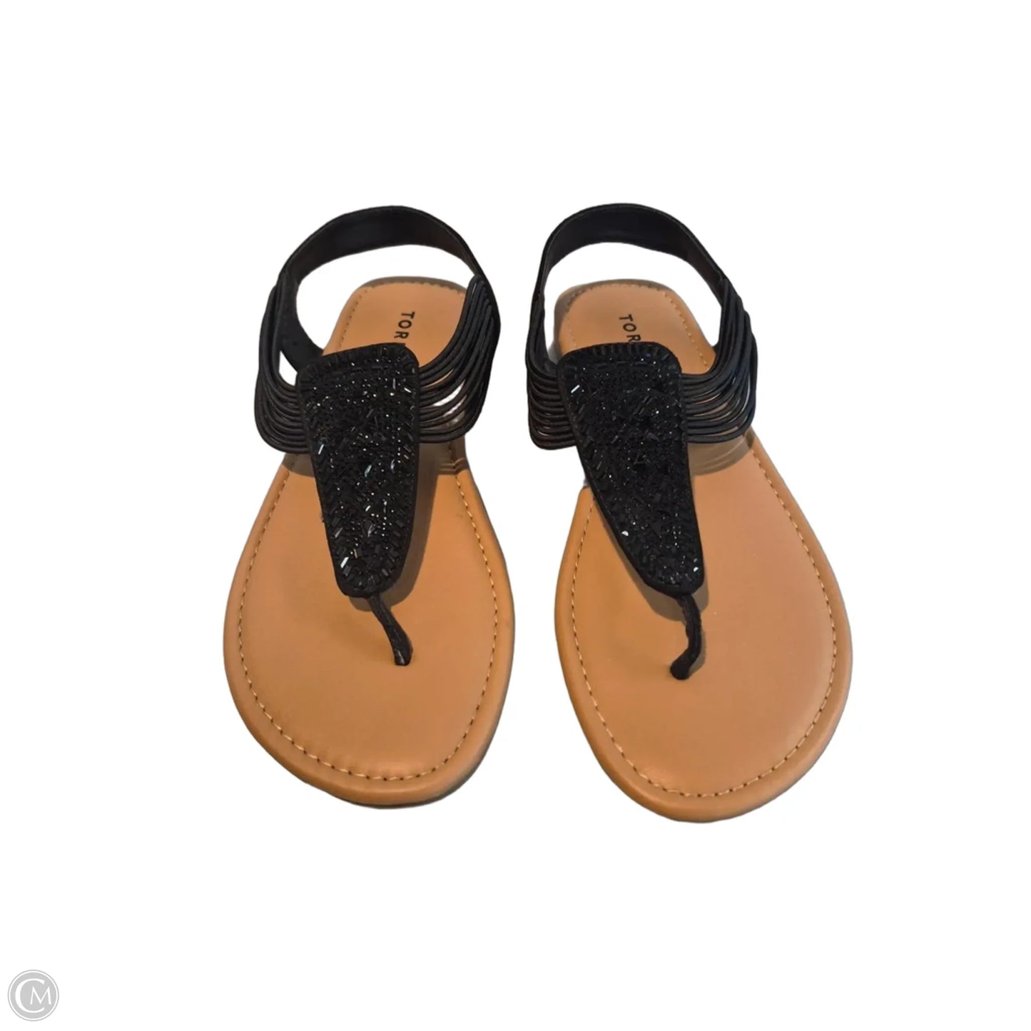 Sandals Flats By Torrid In Black & Tan, Size: 9