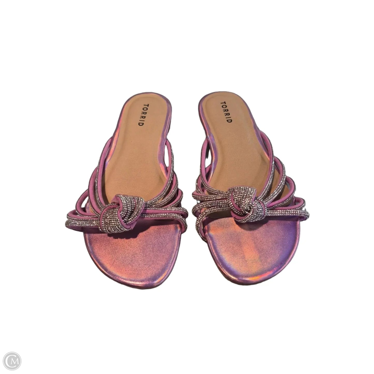 Sandals Flats By Torrid In Pink & Tan, Size: 9