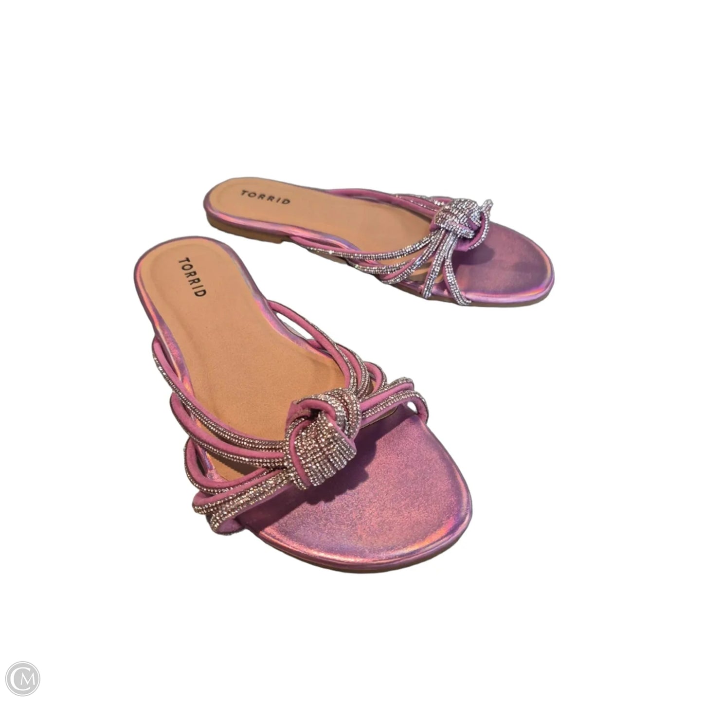 Sandals Flats By Torrid In Pink & Tan, Size: 9