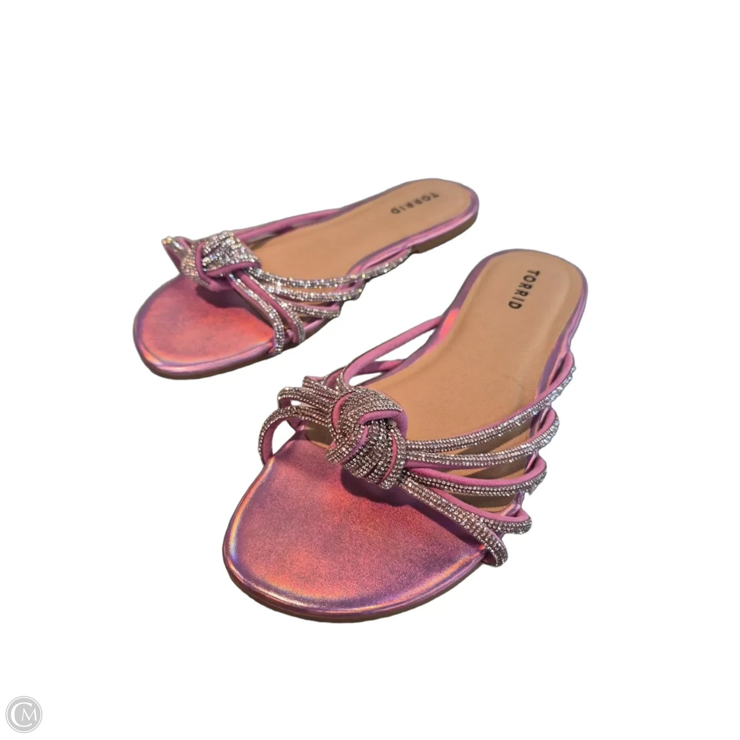 Sandals Flats By Torrid In Pink & Tan, Size: 9