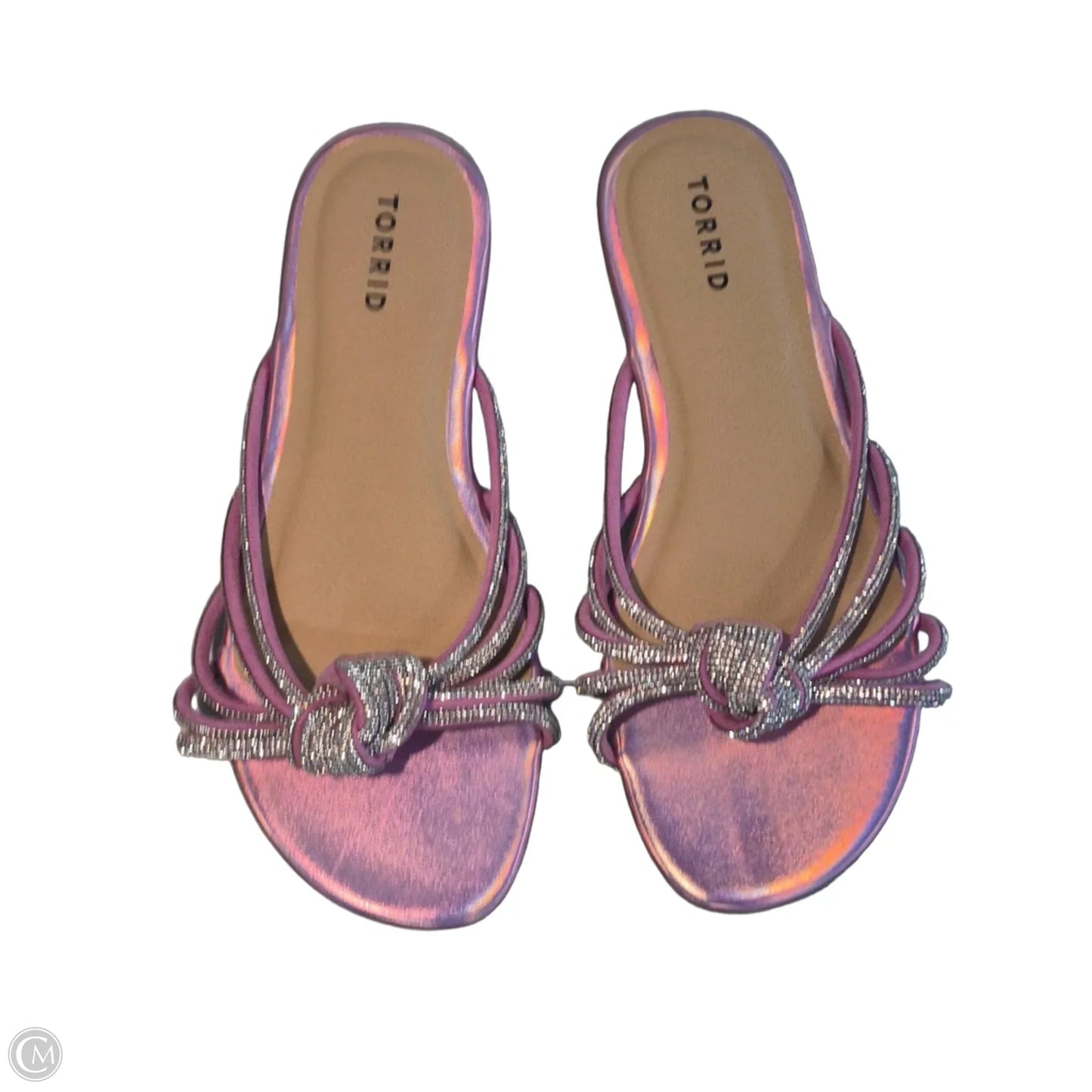 Sandals Flats By Torrid In Pink & Tan, Size: 9