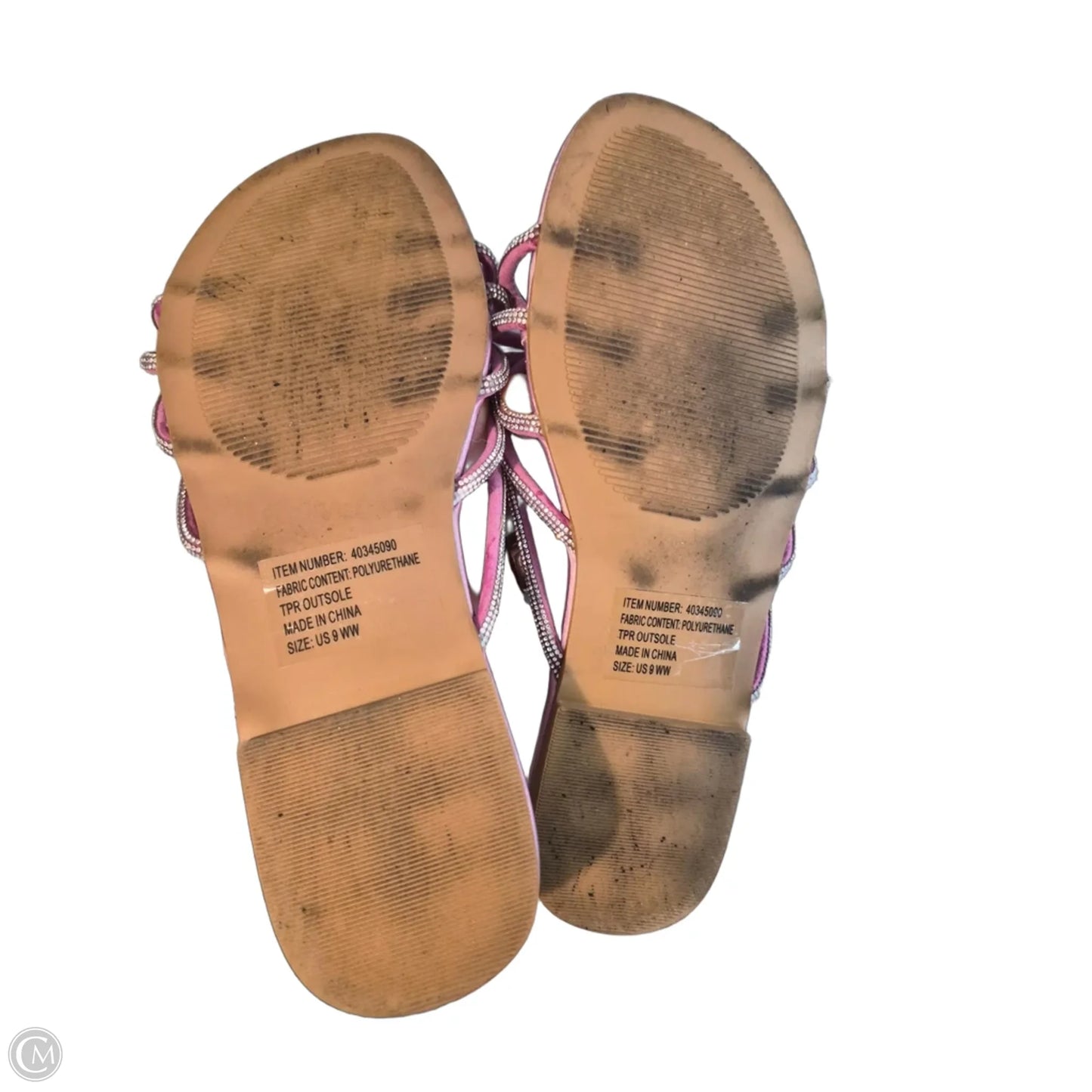 Sandals Flats By Torrid In Pink & Tan, Size: 9