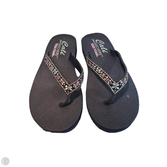 Sandals Flip Flops By Skechers In Navy, Size: 9