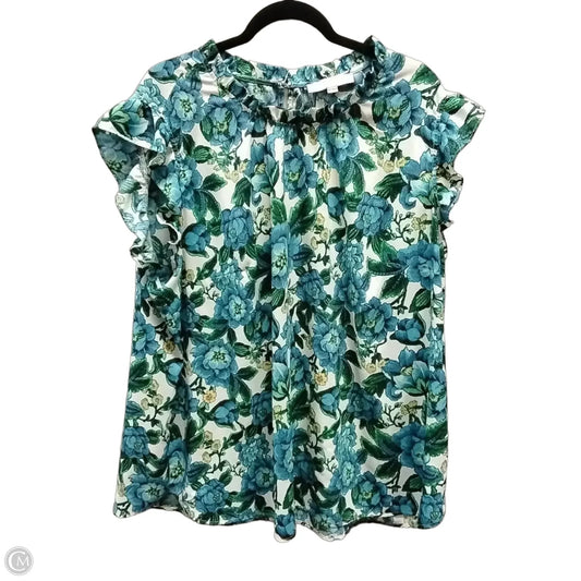 Blouse Sleeveless By Loft In Floral Print, Size: 3x