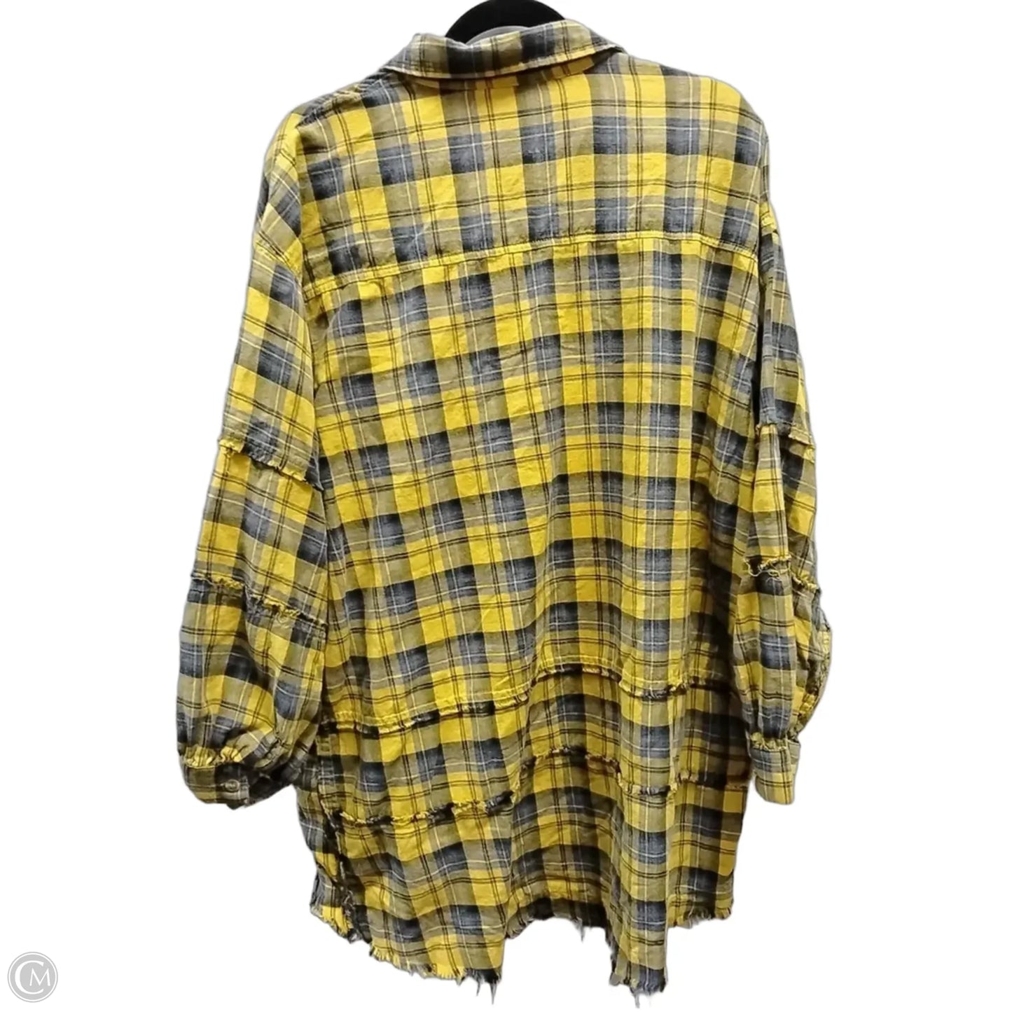 Top Long Sleeve By Easel In Yellow, Size: 1x