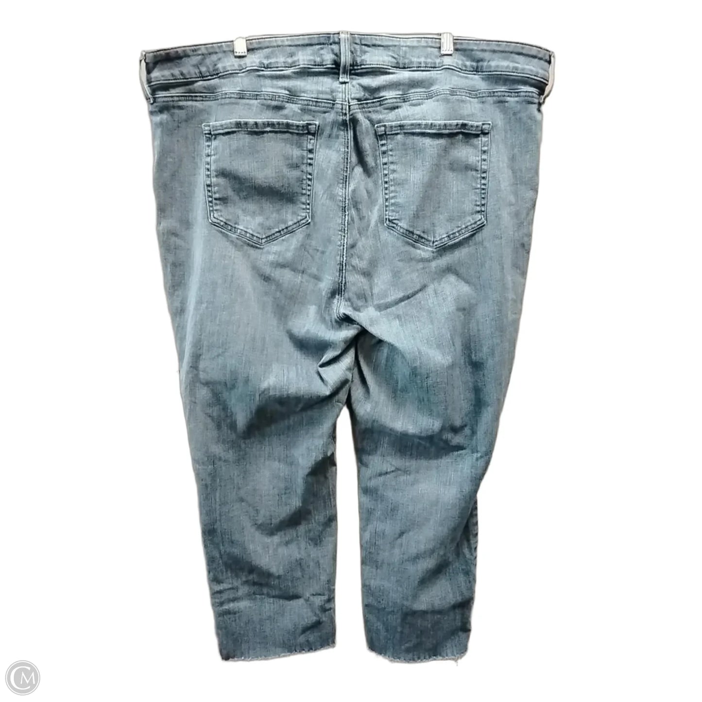 Jeans Cropped By Cmf In Blue Denim, Size: 22w