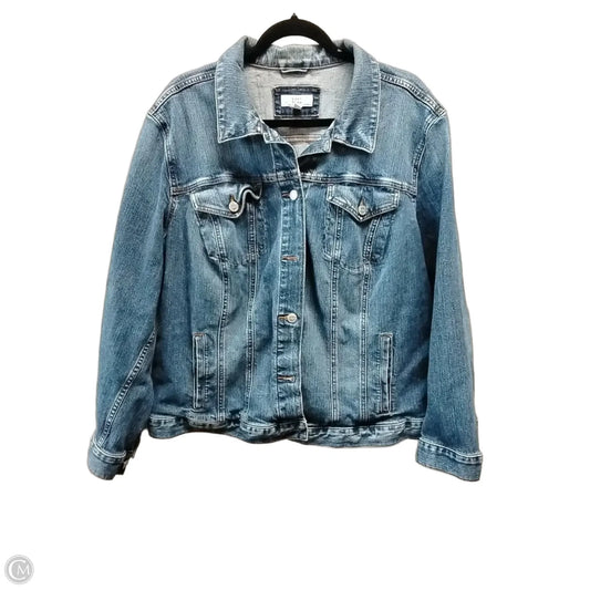 Jacket Denim By Loft In Blue Denim, Size: 2x