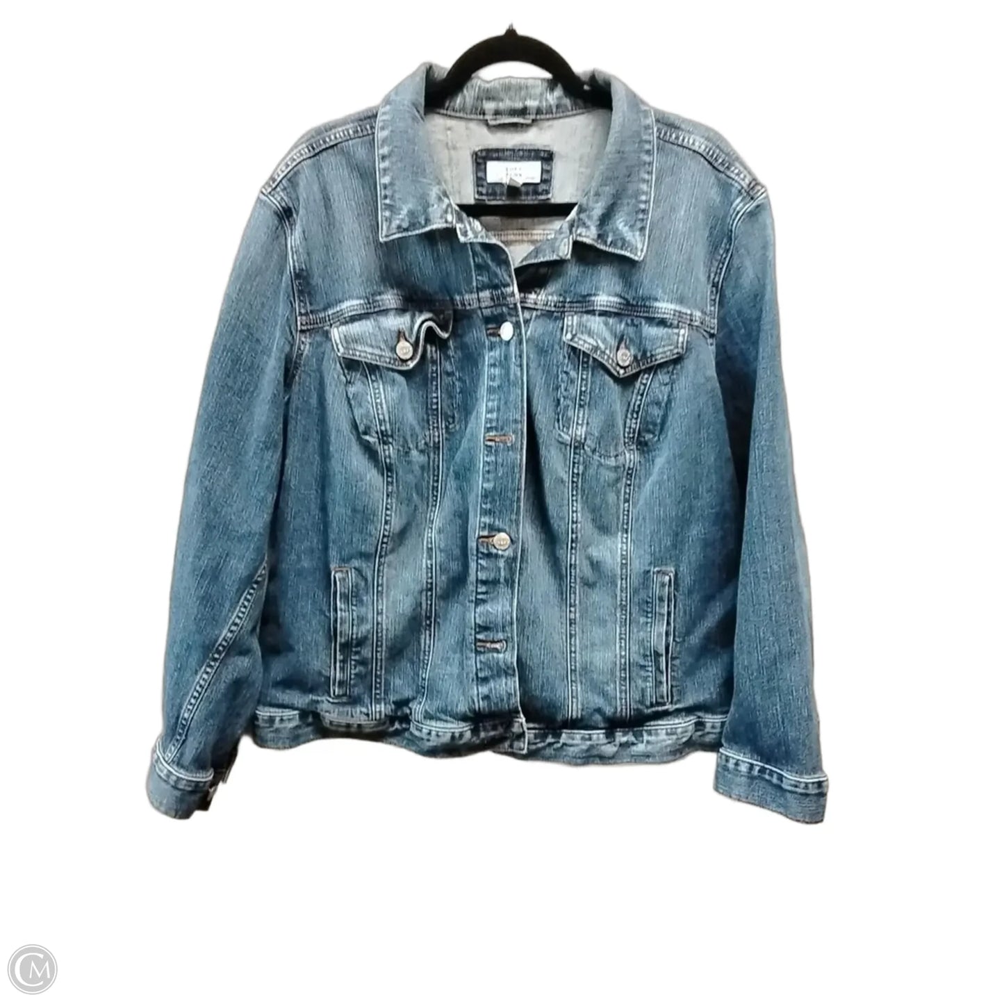 Jacket Denim By Loft In Blue Denim, Size: 2x