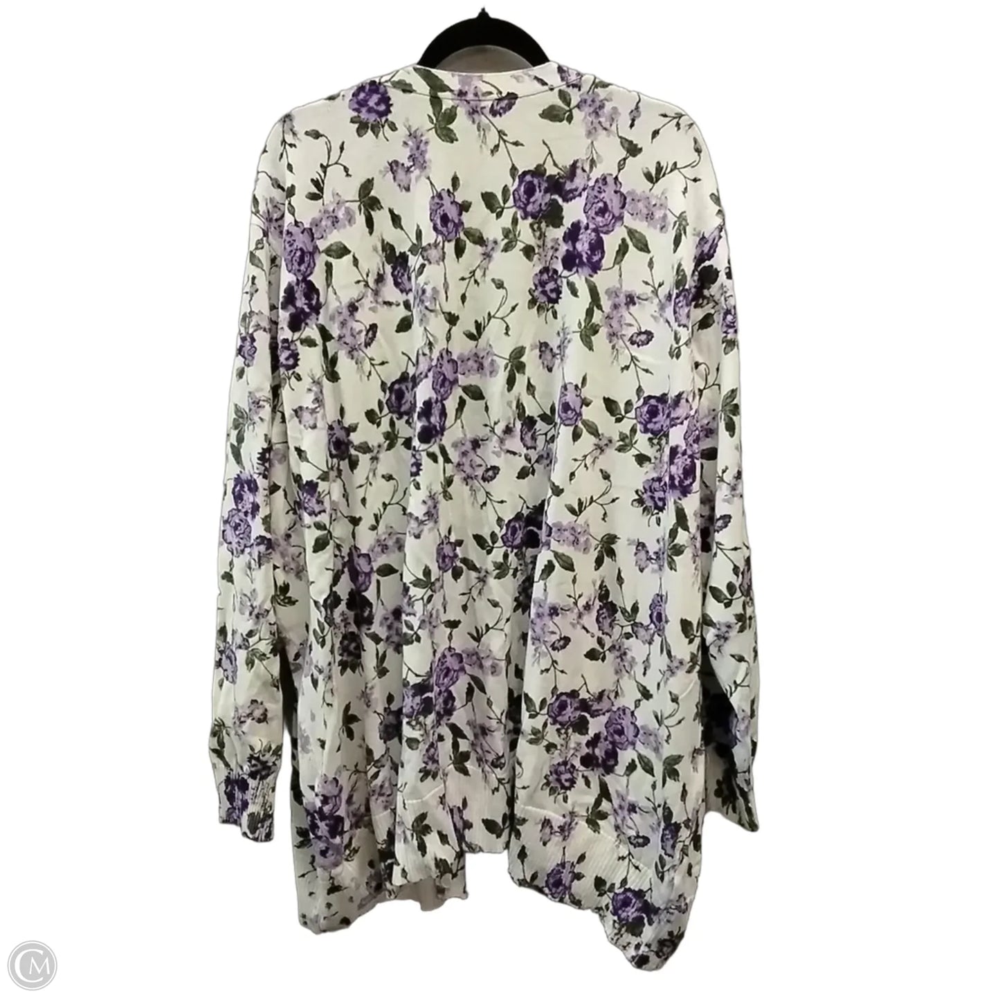 Shawl By Woman Within In Purple & White, Size: 4