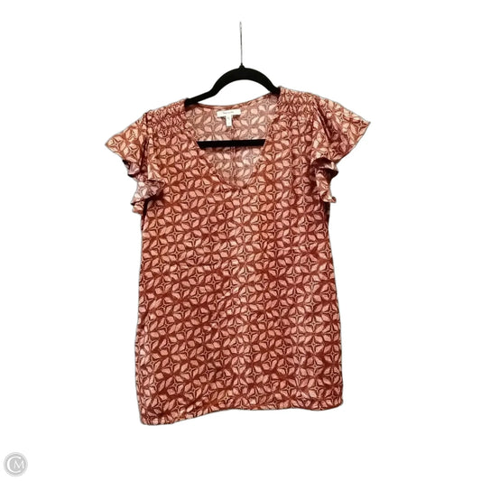 Blouse Short Sleeve By Maurices In Copper, Size: S