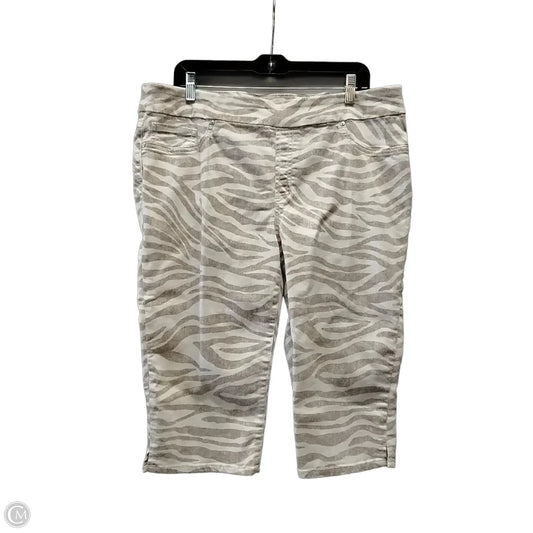 Capris By Chicos In Zebra Print, Size: 16