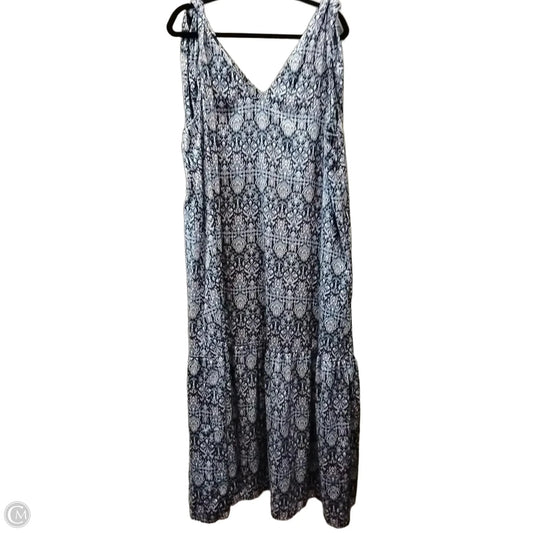 Dress Casual Maxi By Banana Republic In Purple & White, Size: 18
