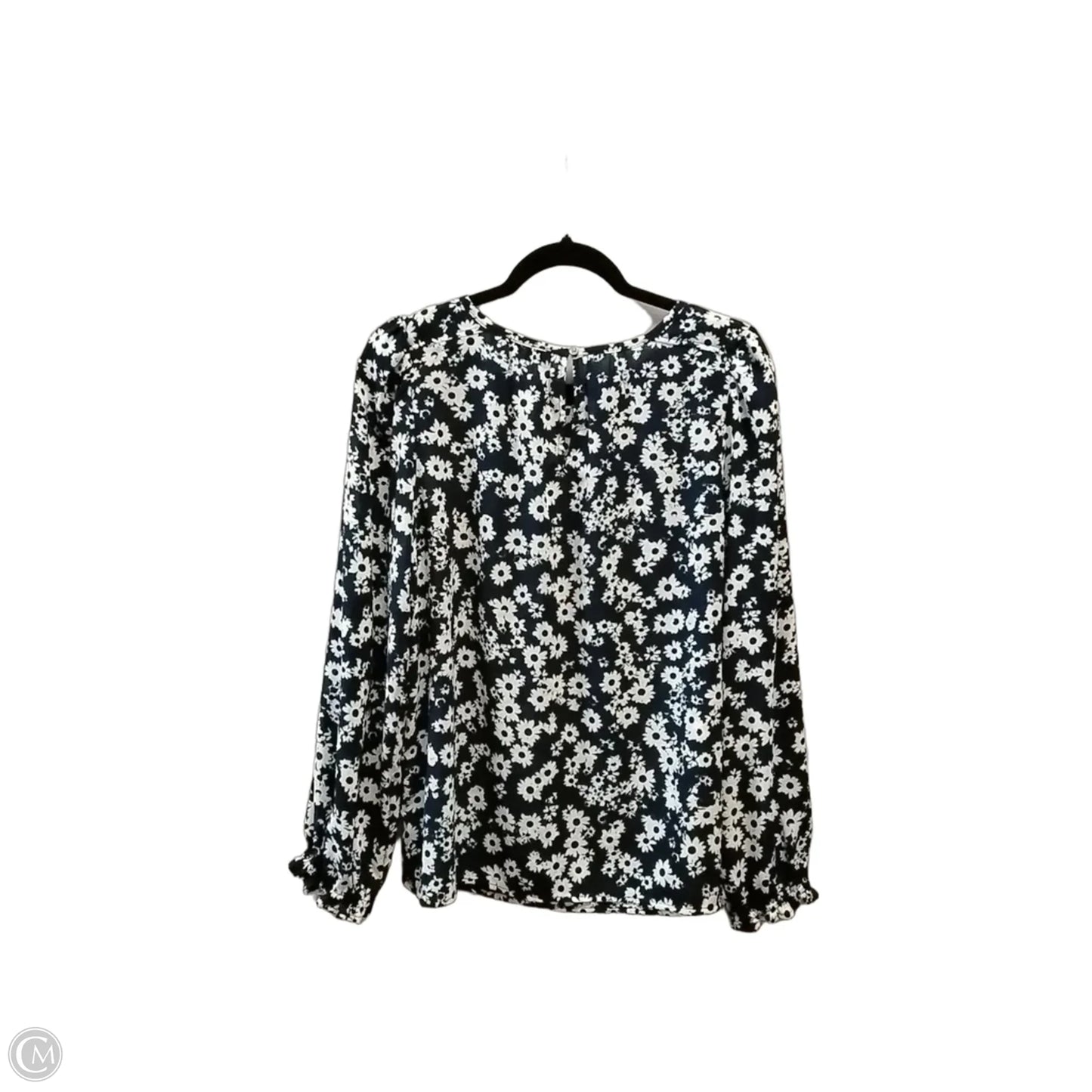 Blouse Long Sleeve By Loft In Floral Print, Size: M