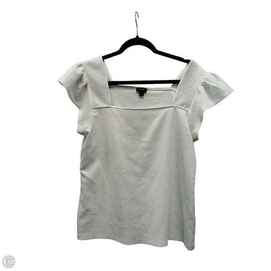 Top Short Sleeve By Ann Taylor In Aqua, Size: L