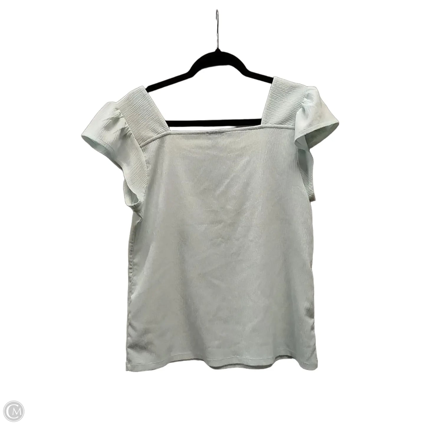 Top Short Sleeve By Ann Taylor In Aqua, Size: L