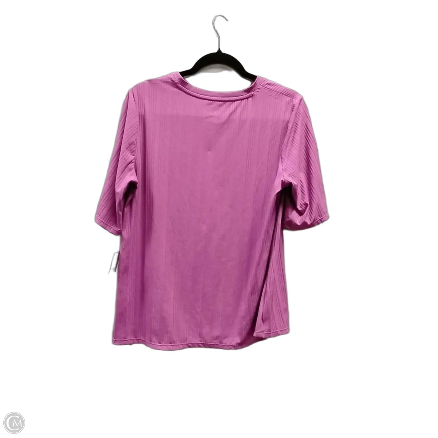 Top Short Sleeve Basic By Nine West Apparel In Purple, Size: L