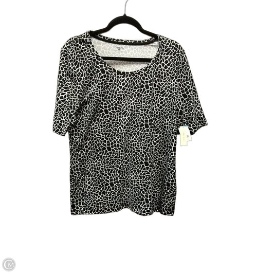 Top Short Sleeve Basic By Jones New York In Zebra Print, Size: Xl