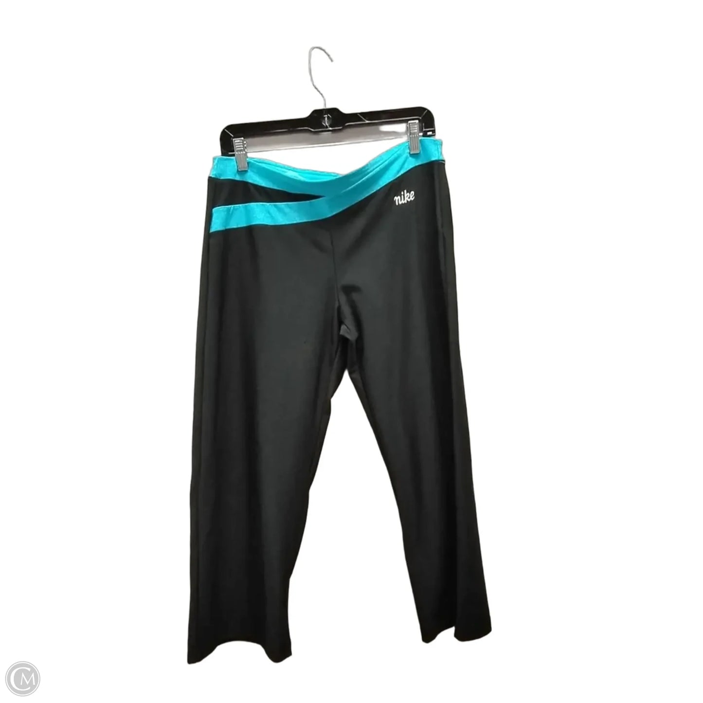 Athletic Pants By Nike Apparel In Black & Blue, Size: L