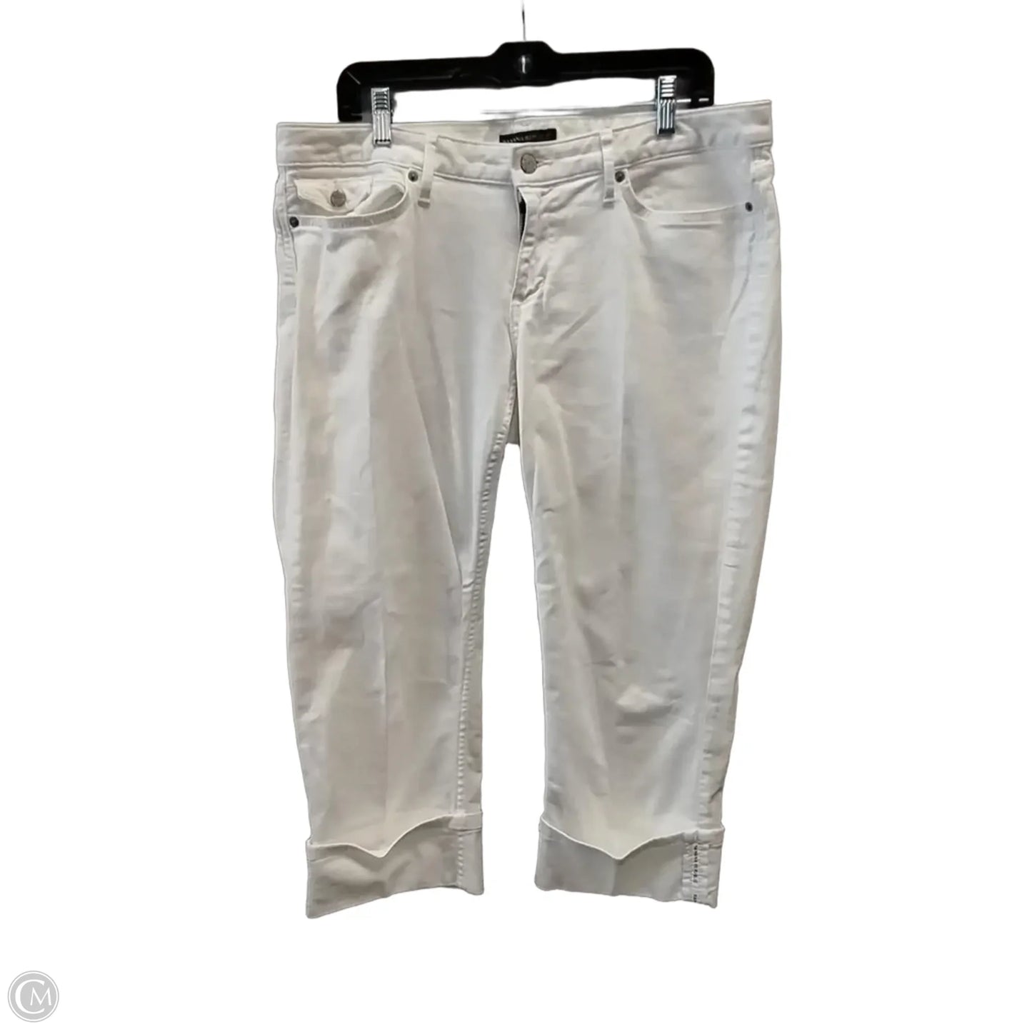 Jeans Cropped By Banana Republic In White, Size: 14