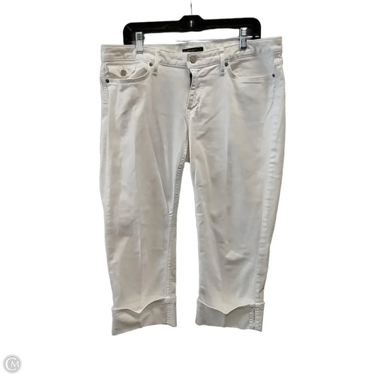 Jeans Cropped By Banana Republic In White, Size: 14
