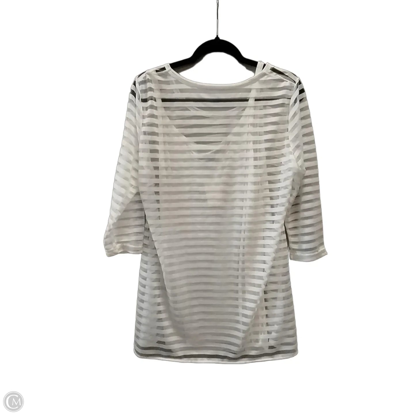 Blouse Long Sleeve By Clothes Mentor In White, Size: L