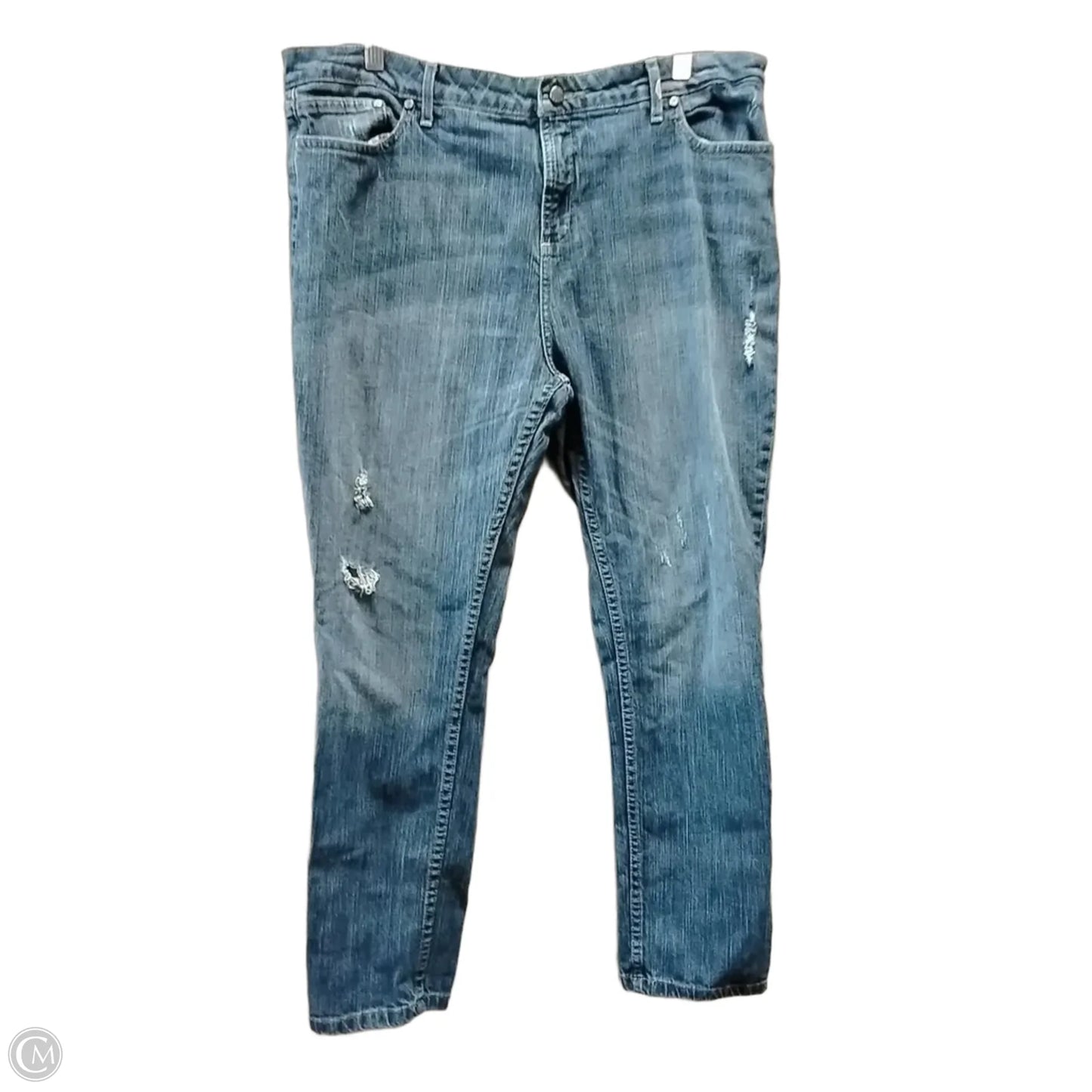 Jeans Boot Cut By Harley Davidson In Blue Denim, Size: 14