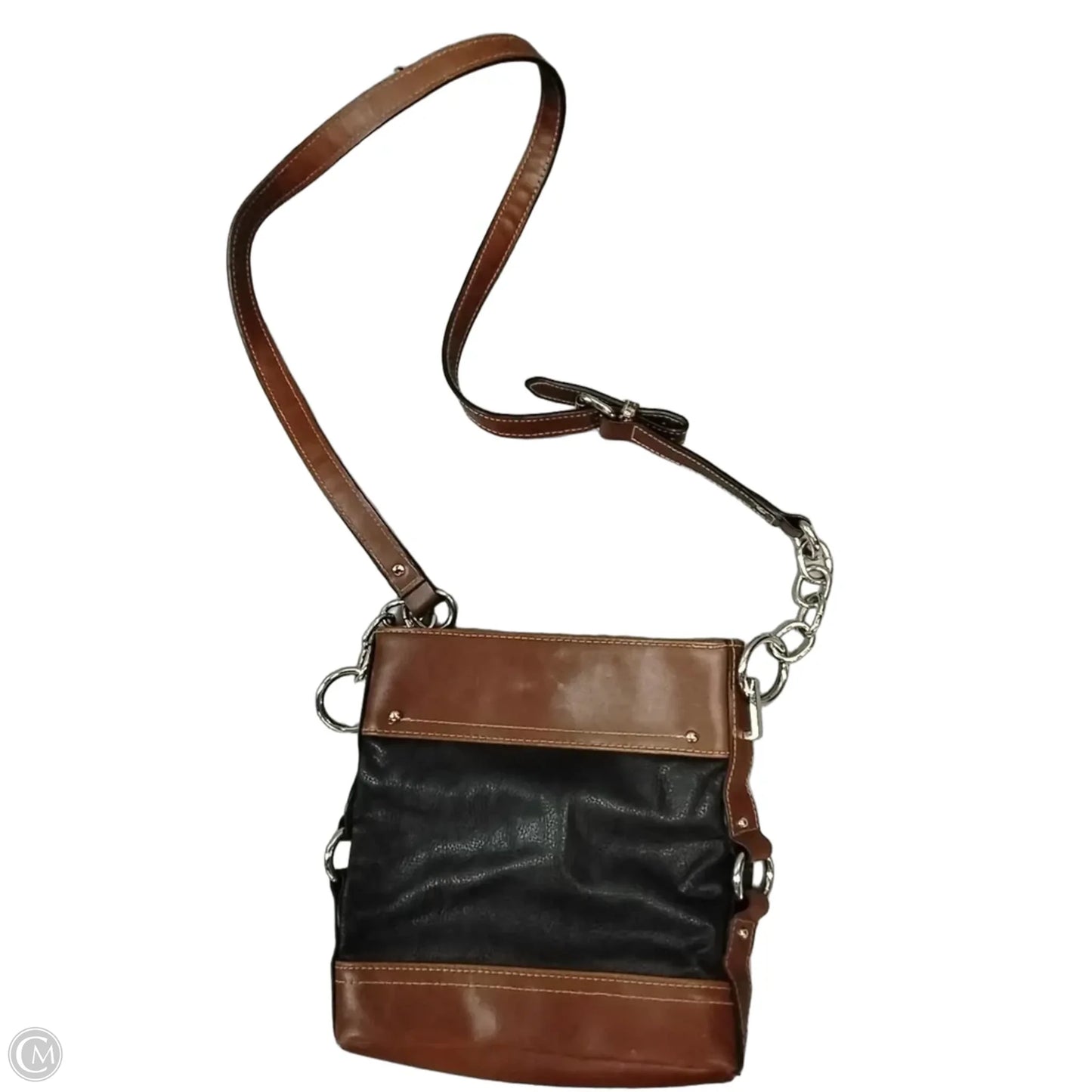 Crossbody Leather By Chaps, Size: Small