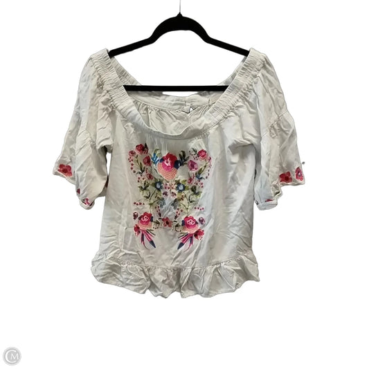 Top Short Sleeve By Altard State In White, Size: M
