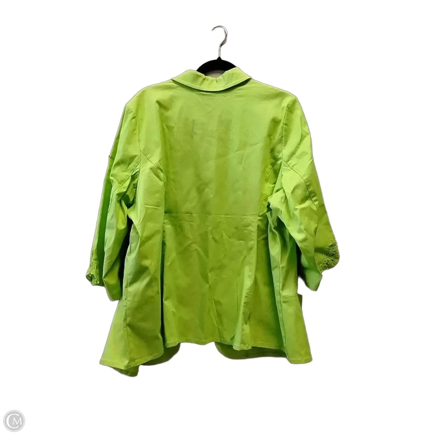 Blazer By Denim And Company In Green, Size: 2x