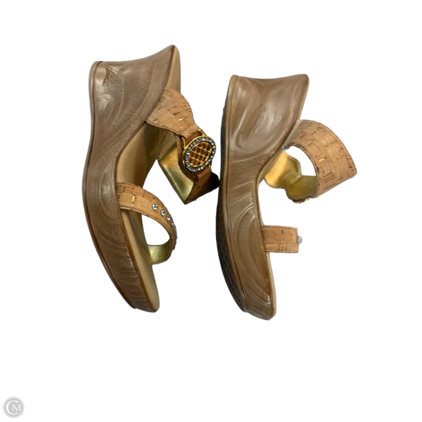 Sandals Heels Wedge By Clothes Mentor In Tan, Size: 8