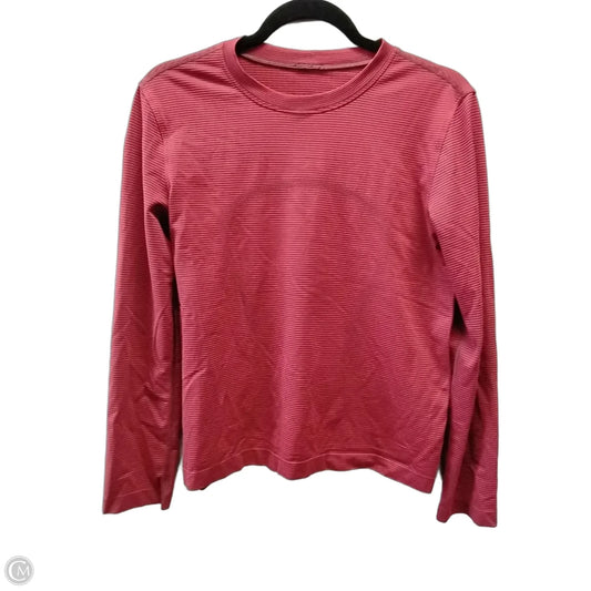Athletic Top Long Sleeve Crewneck By Lululemon In Striped Pattern, Size: S