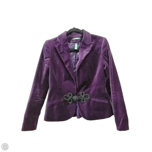 Blazer By Lauren By Ralph Lauren In Purple, Size: Xs