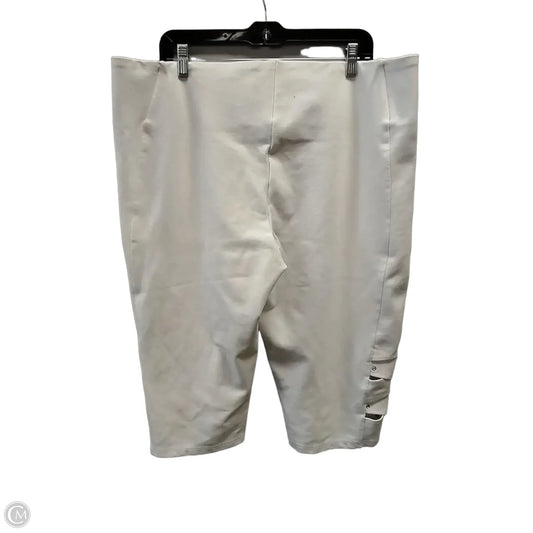 Pants Cropped By Clothes Mentor In White, Size: 2x