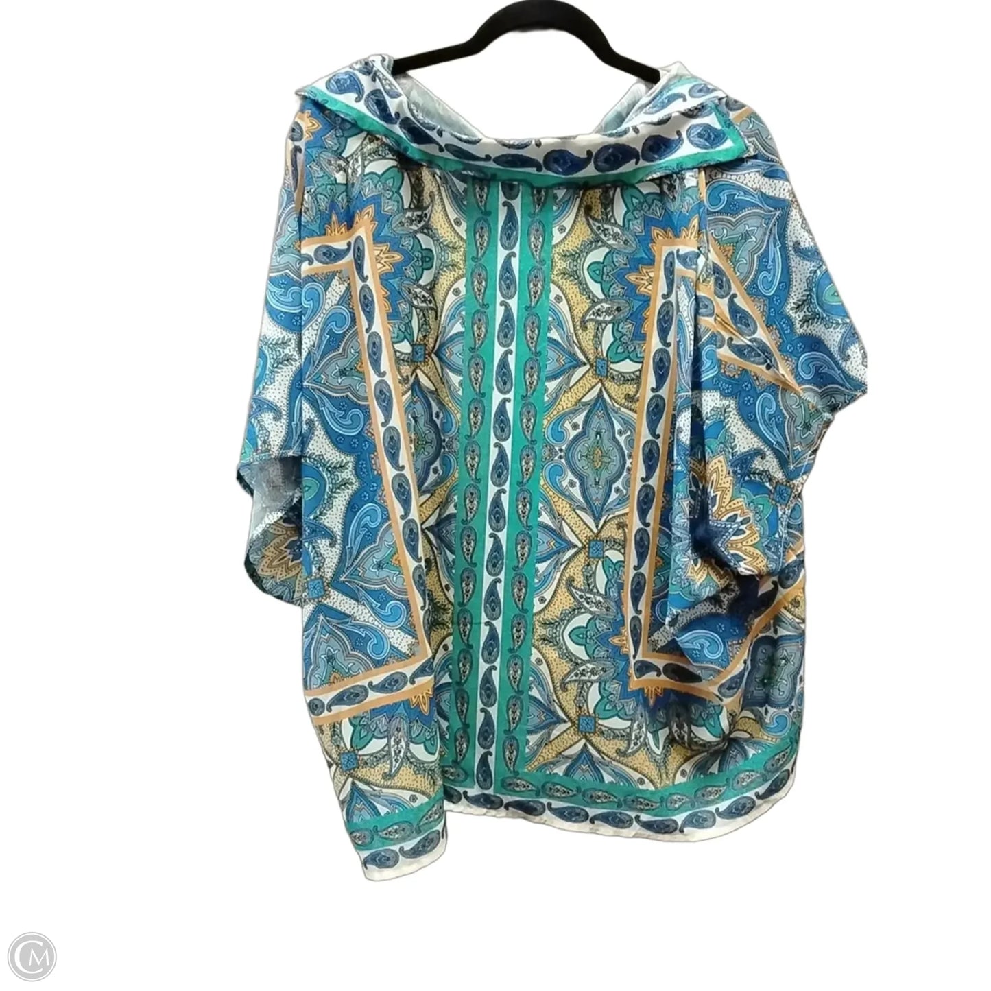 Top Short Sleeve By Flying Tomato In Paisley Print, Size: M