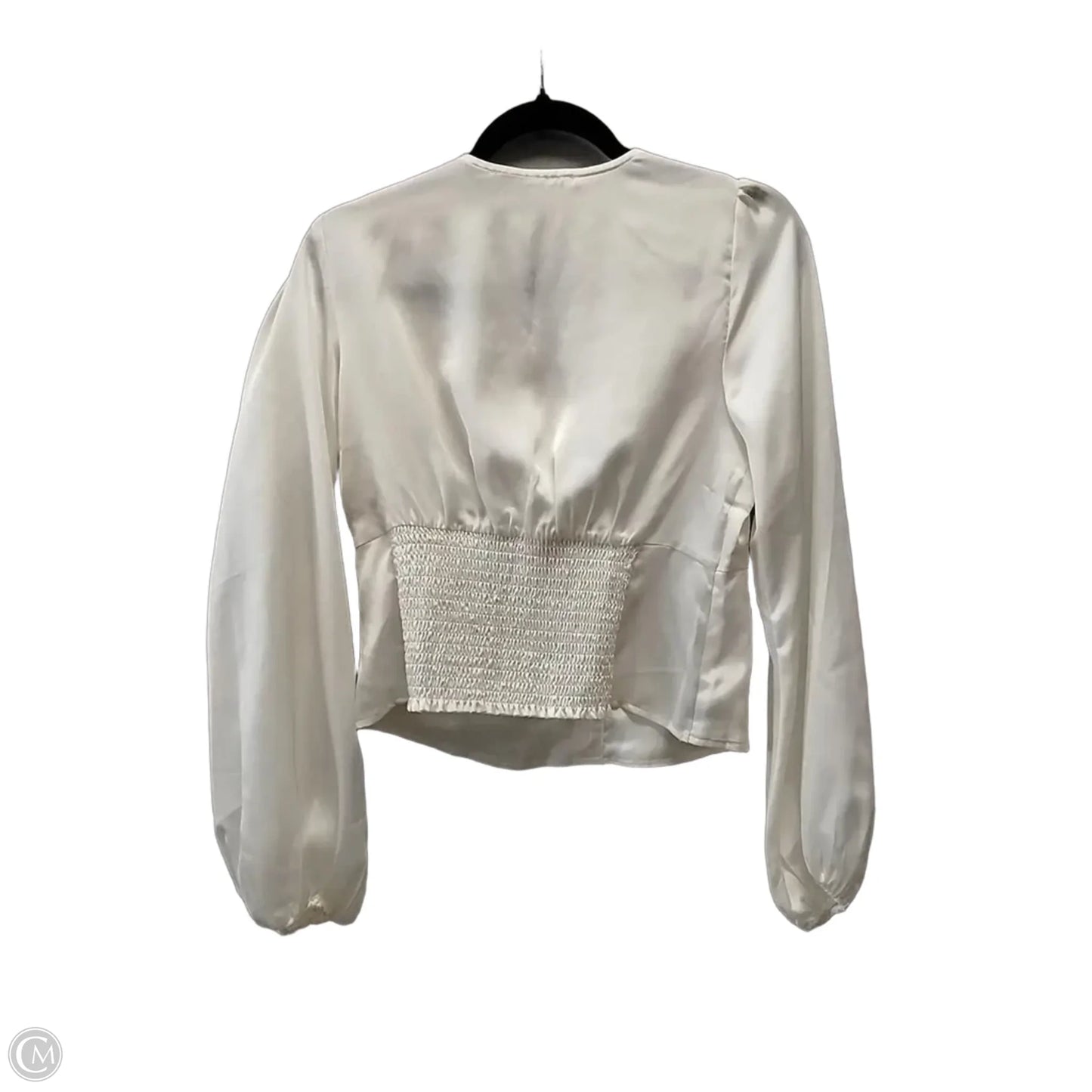 Top Long Sleeve By Abercrombie And Fitch In Cream, Size: M