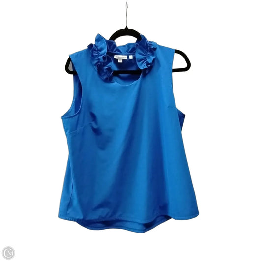 Blouse Sleeveless By Chicos In Blue, Size: L