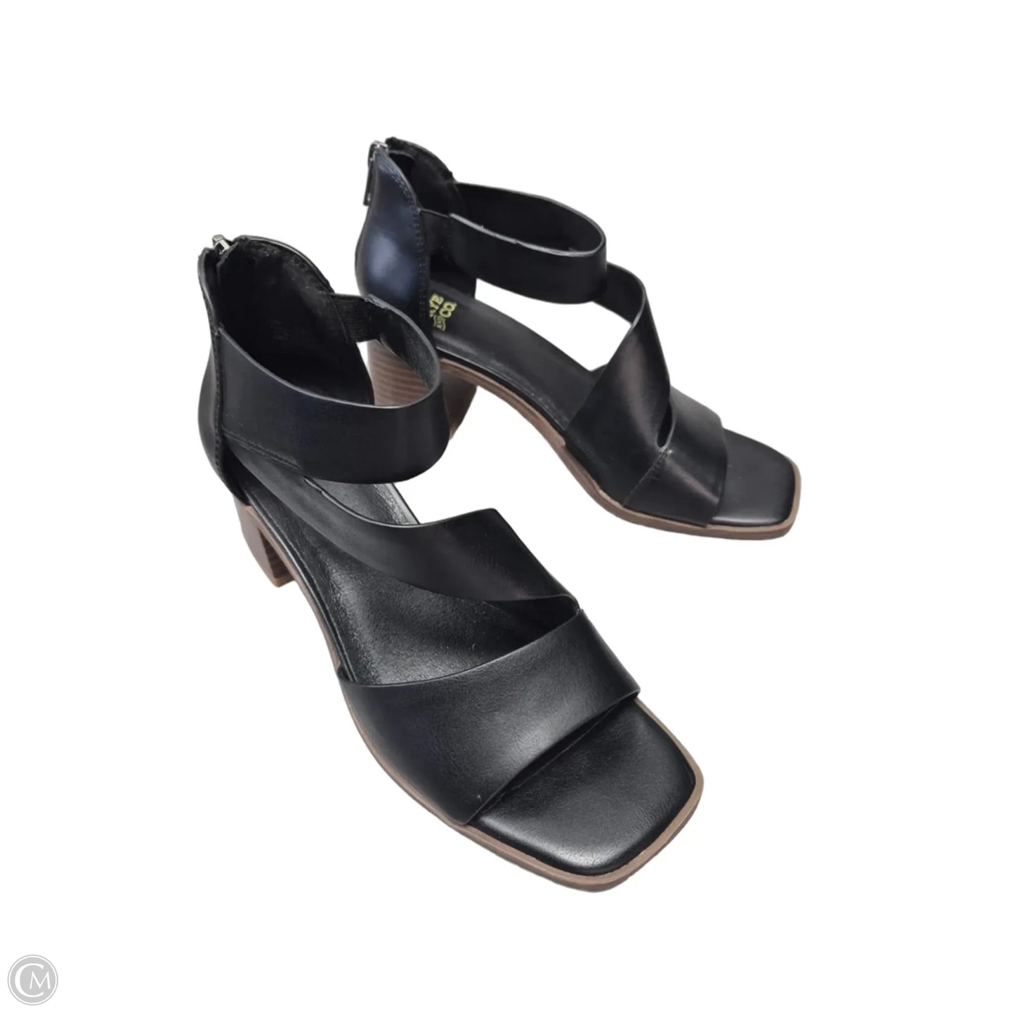 Sandals Heels Block By Frye And Co In Black, Size: 7.5