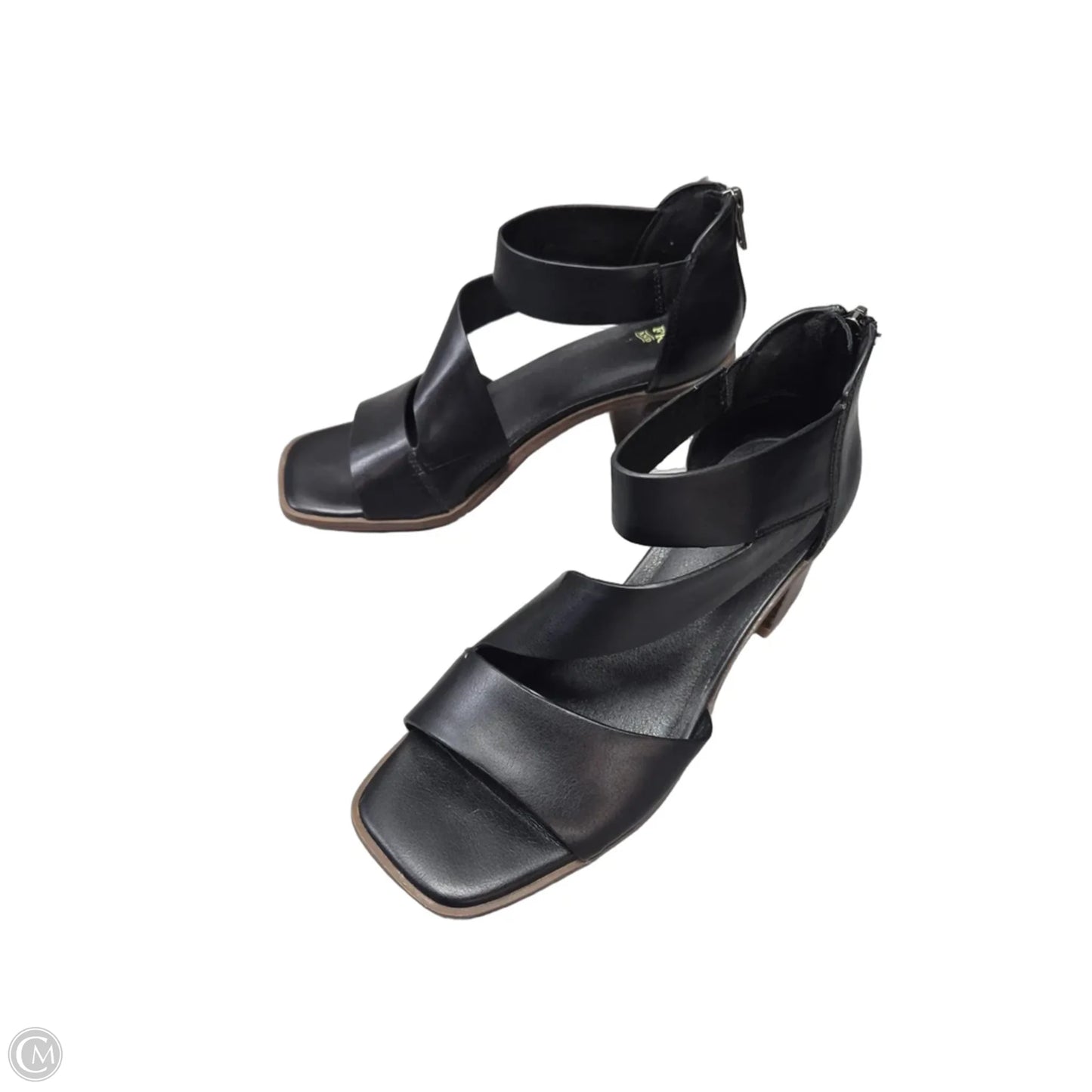 Sandals Heels Block By Frye And Co In Black, Size: 7.5