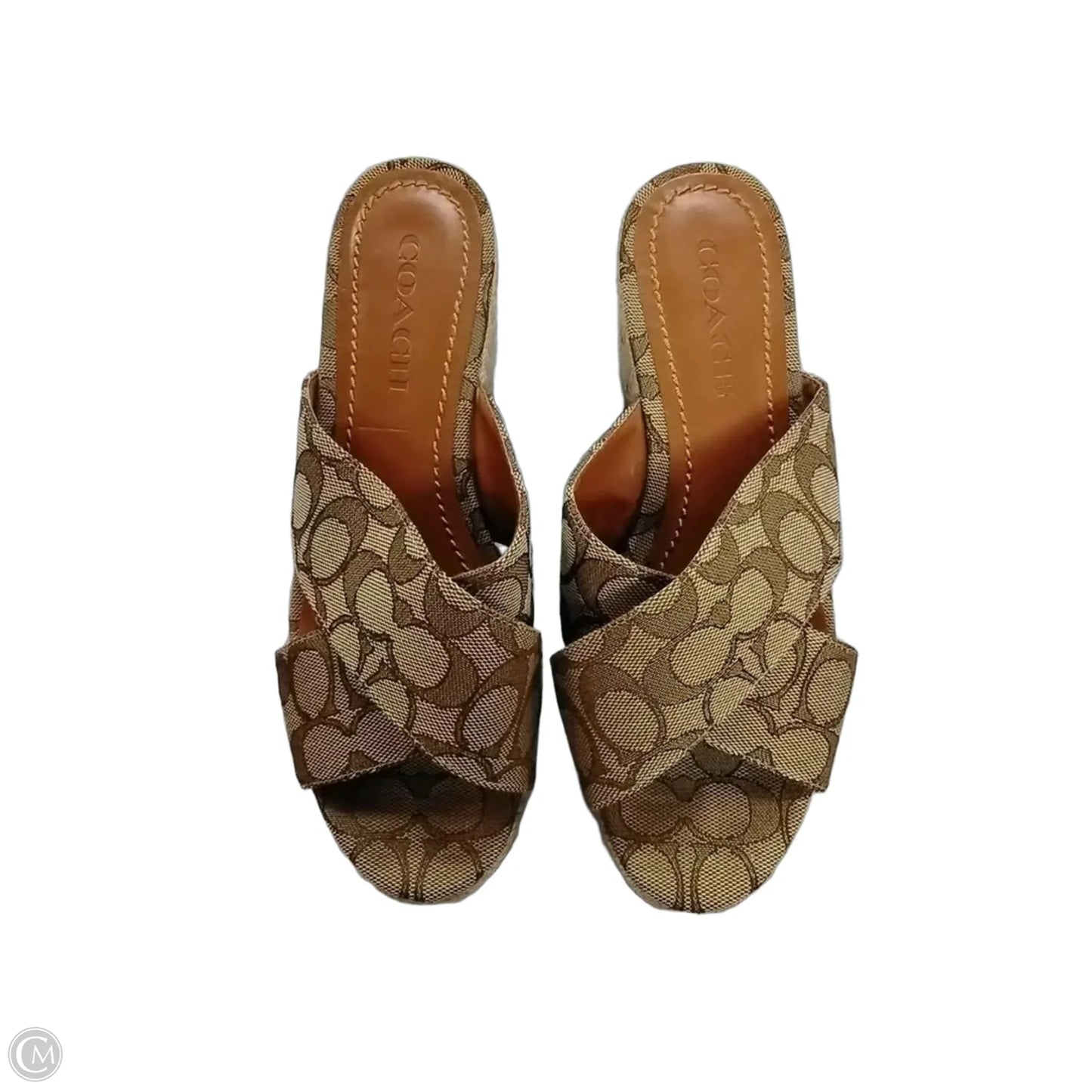 Sandals Designer By Coach In Bronze, Size: 7.5