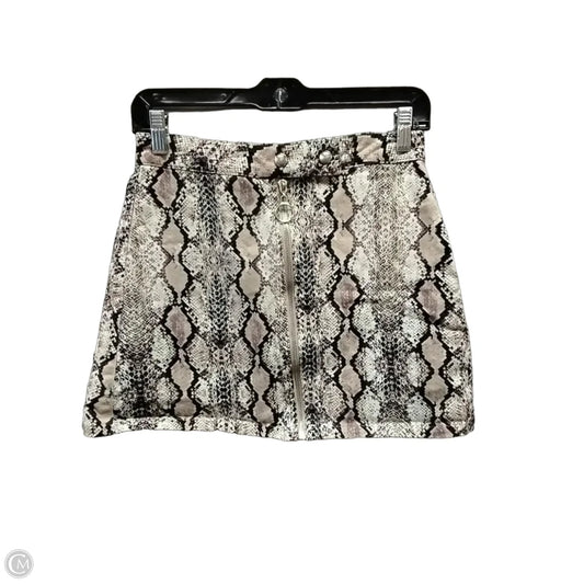 Skirt Mini & Short By Altard State In Snakeskin Print, Size: 8