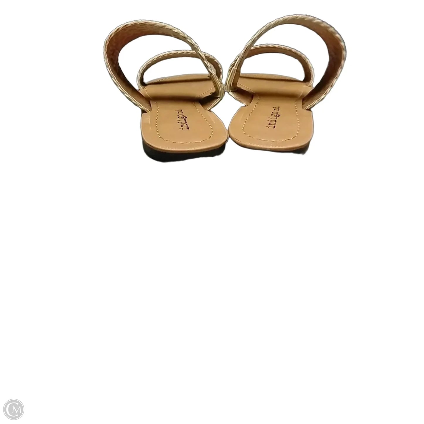 Sandals Flats By Indigo Rd In Gold & Tan, Size: 6.5