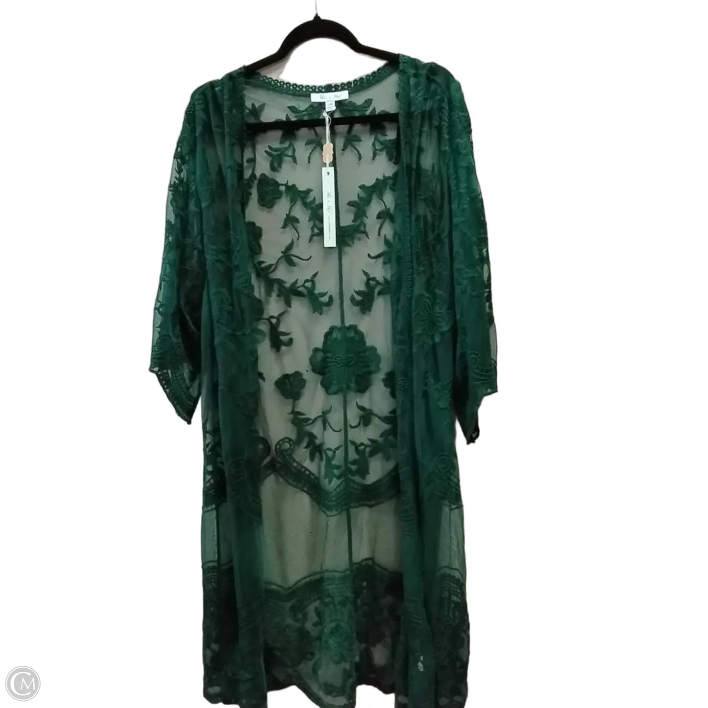 Shawl By She + Sky In Green, Size: S